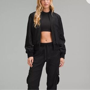 Lululemon Athletica Black Bomber Jacket